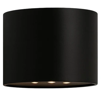 Solcellsvägglampa <strong>Senora</strong>  Rund S Svart Matt