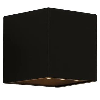 Solcellsvägglampa <strong>Senora</strong>  Kvadrat S Svart Matt