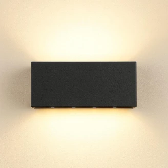 Solcellsvägglampa <strong>Senora</strong>  Rektangulär Svart Matt