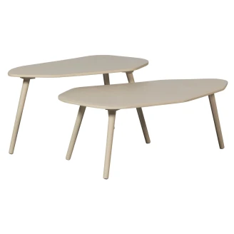 Woood Set med Sidobord 2 st <strong>Davina</strong>  Beige