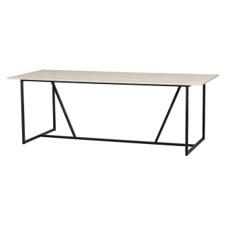 Woood Matbord <strong>Silas</strong>  Sand Damm, Svart 220x90 cm