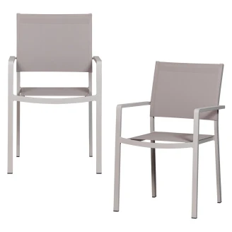 Woood Set med Trädgårdsstolar med Armstöd 2 st <strong>Garden Ny</strong>  Sand