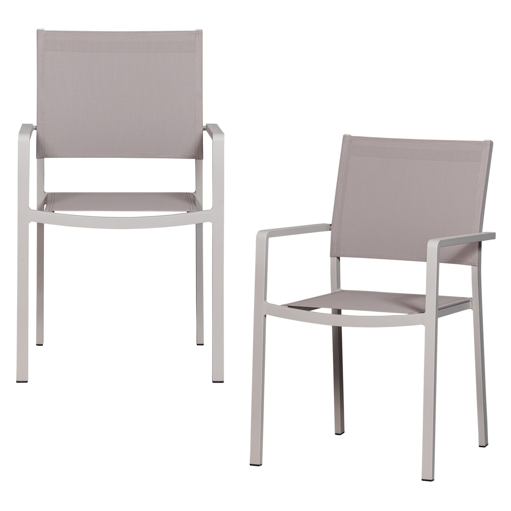 Woood Set med Trädgårdsstolar med Armstöd 2 st Garden Ny Sand