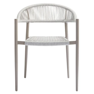 Woood Set med Trädgårdsstolar med Armstöd 2 st <strong>Garden Ny</strong>  Ljusgrå