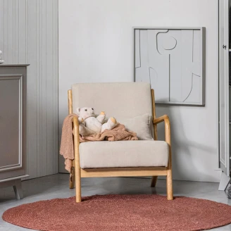 Woood Stol med Armstöd <strong>Mark</strong>  Beige