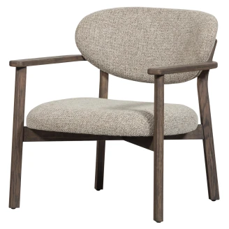 Woood Stol med Armstöd <strong>Udar</strong>  Gråbeige, Brun