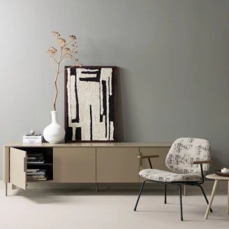 Woood Stol med Armstöd <strong>Aure</strong>  Beige