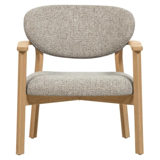 Woood Stol med Armstöd <strong>Udar</strong>  Gråbeige, Ljustrå