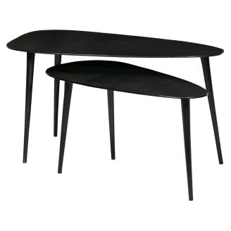 Woood Set med Sidobord 2 st <strong>Triangle</strong>  Svartnickel