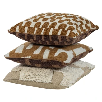 Woood Set med Kuddar 3 st <strong>Fayden</strong> Natur