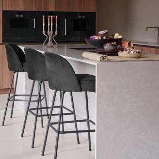 Woood Barstol 80 cm <strong>Vogue Alpha</strong> Svart Sammet