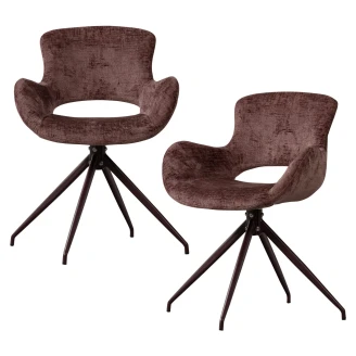 Woood Set med 2 Stolar med Armstöd <strong>Eliva</strong>  Lila