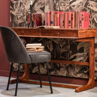 Woood Stol <strong>Vogue Alpha</strong>  Svart Eco-Läder