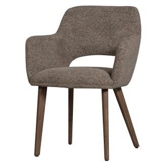 Woood Stol med Armstöd <strong>Murat</strong>  Taupe, Mörkbrun