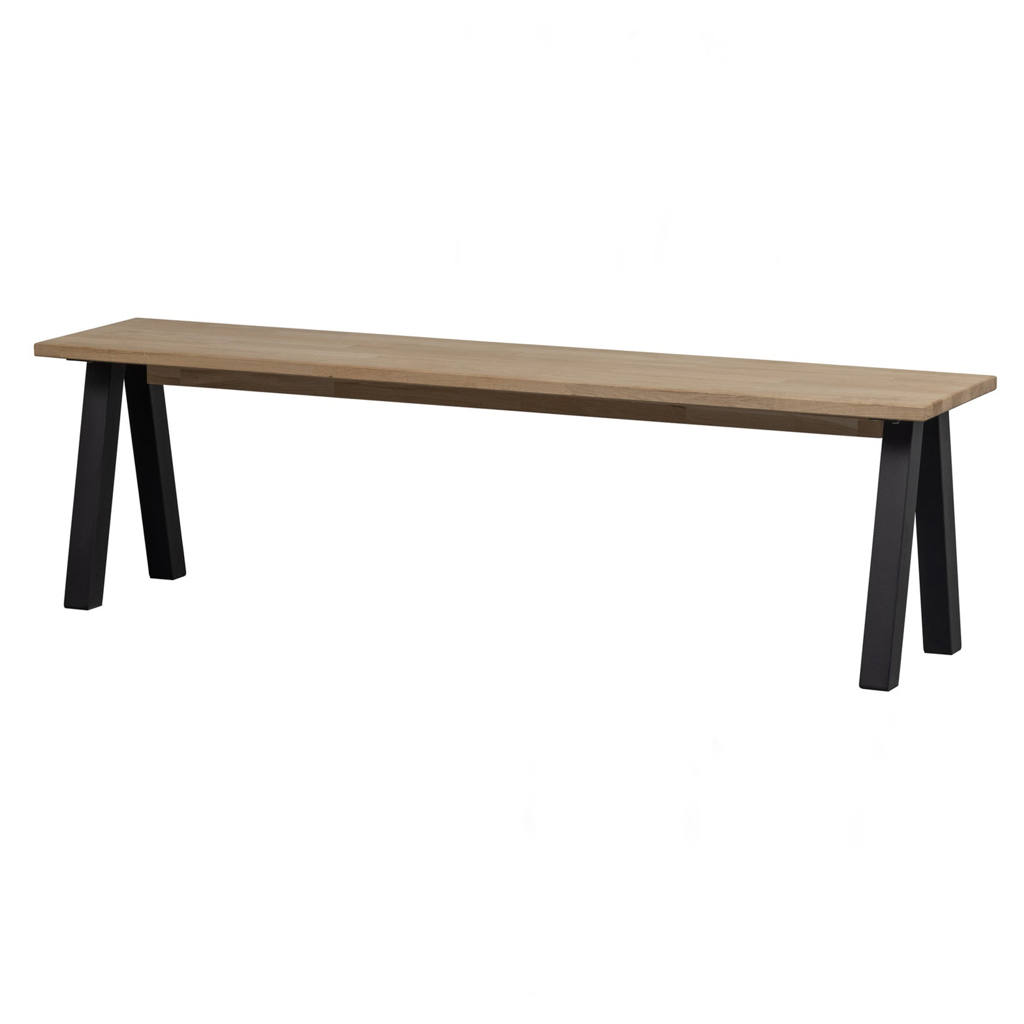 Woood Bänk 160 cm Tablo Naturlig, Svart