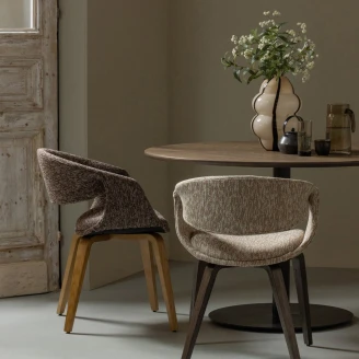 Woood Stol med Armstöd <strong>Yossi</strong>  Brun, Ljustrå