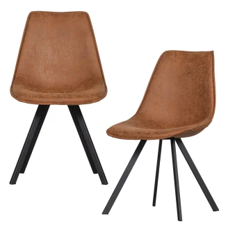 Woood Set med Stolar 2 st <strong>Swen</strong>  Cognac