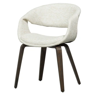 Woood Stol med Armstöd <strong>Yossi</strong>  Beige, Mörkbrun