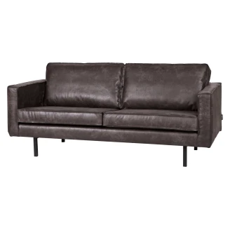 Woood Soffa 2,5-Sits <strong>Rodeo</strong>  Svart Eco-Läder