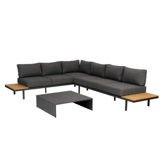 Woood Trädgårdset med Kuddar <strong>Bari</strong>  Mörkgrå