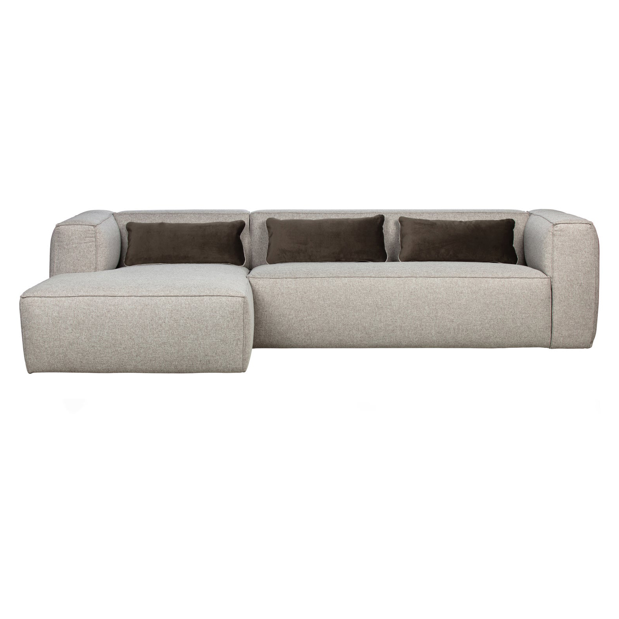 Woood Hörnsoffa med Dynor Bump Ljusgrå