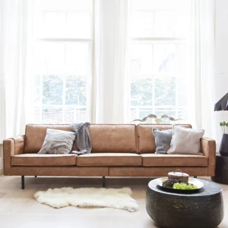 Woood Soffa <strong>Rodeo</strong>  Cognac Eco-Läder 277 cm