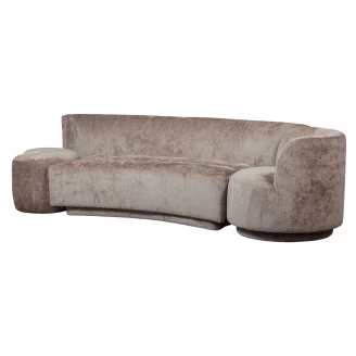 Woood Set med Soffa, Fåtölj och Puff <strong>Popular</strong>  Taupe