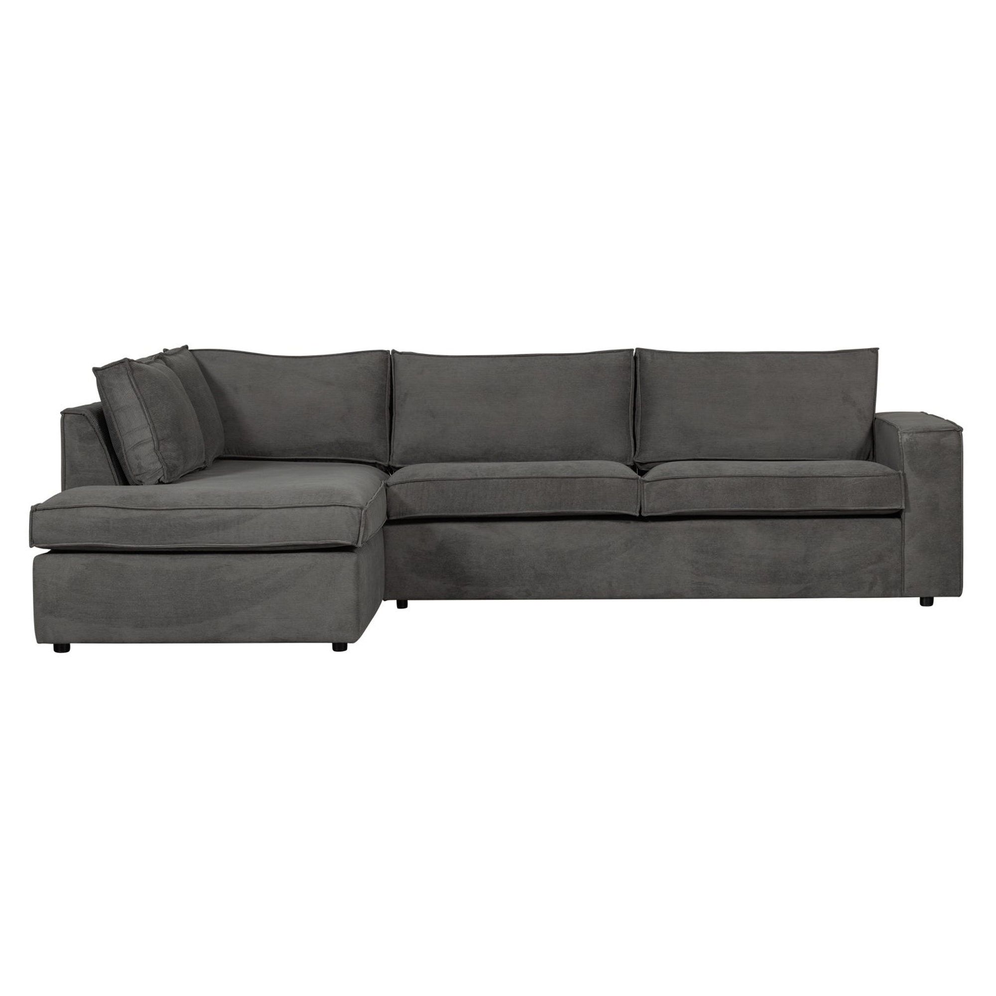 Woood Hörnsoffa Vänster Thomas Mörkgrå