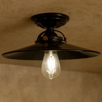 Ferroluce Taklampa <strong>B&W</strong>  Svart Emalj ∅ 42cm