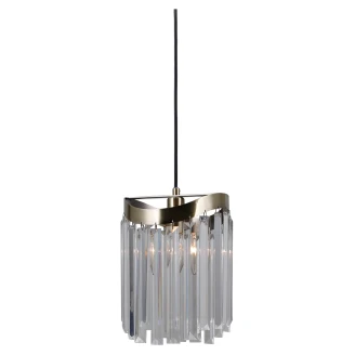 Hängande Lampa <strong>Glacia</strong>  S Transparent Kristall, Antikbrons Blank