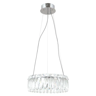 Hängande Lampa <strong>Vinda</strong>  Transparent Kristall, Krom Blank Ø 39 cm