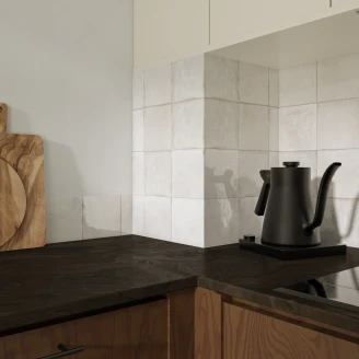 Klinker <strong>Tulum</strong>  Vit Blank 15x15 cm