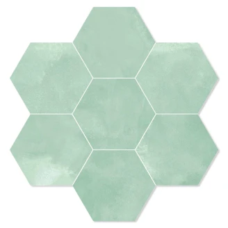 Dune Hexagon Klinker Berlin Aquamar Matt 22x25 cm