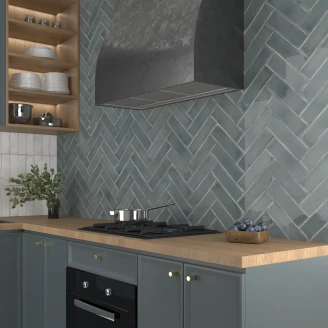 Dune Kakel <strong>Atlantique</strong>  Bleu Blank 7x24 cm