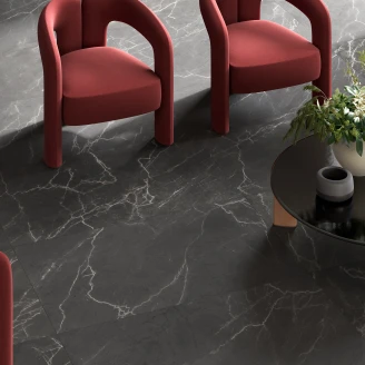 Marmor Klinker <strong>Venata</strong>  Svart Matt 60x120 cm