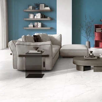 Marmor Klinker <strong>Venata</strong>  Vit-Grå Matt 60x60 cm