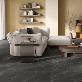 Marmor Klinker <strong>Venata</strong>  Svart Matt 60x60 cm