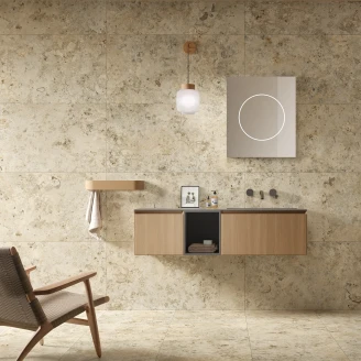 Klinker <strong>Kalksten Fjäll</strong>  Ljusbrun Matt-Struktur 3D 60x120 cm