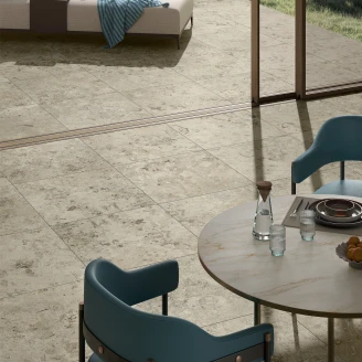 Klinker <strong>Kalksten Fjäll</strong>  Gråbeige Matt-Struktur 3D 60x60 cm