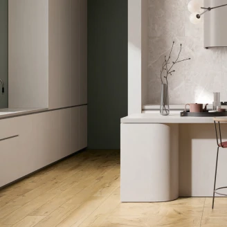 Träklinker <strong>Grainwood</strong>  Sandbrun Matt-Struktur 3D 20x120 cm