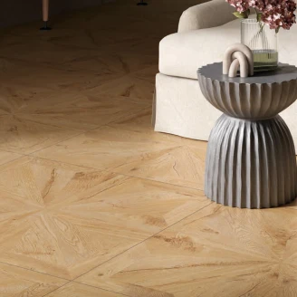 Träklinker <strong>Grainwood</strong>  Sandbrun Parquet Matt-Struktur 3D 90x90 cm