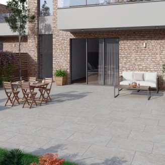 Utomhus Klinker <strong>Kalksten Sand</strong>  Grå Matt Trumlad 60x90 cm Tjocklek 20 mm