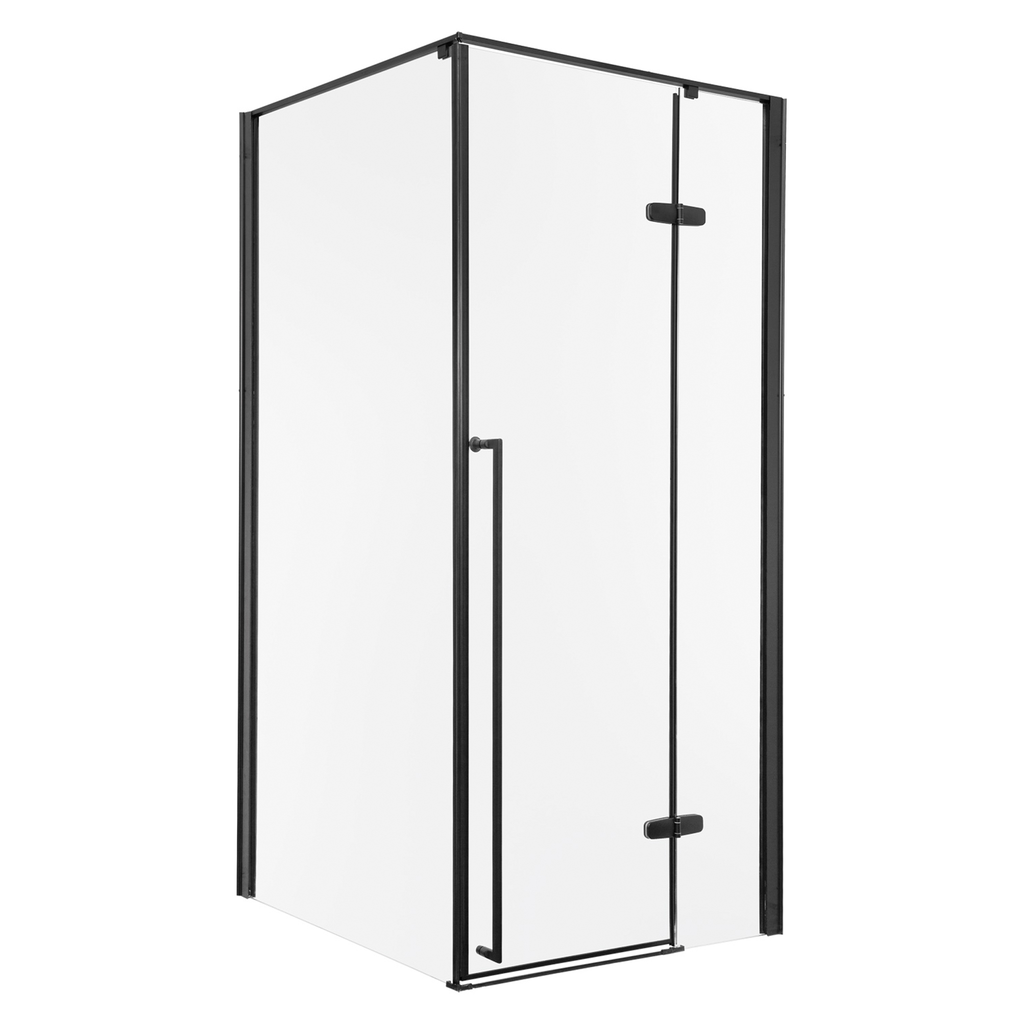 Dusjhjørne Aeralis 80 + 90 cm Svart Matt