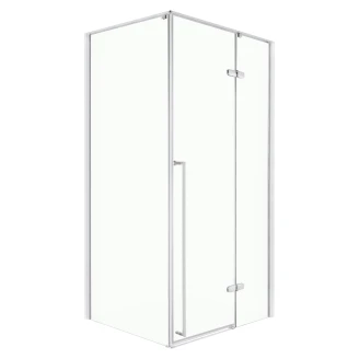 Duschhörn <strong>Aeralis</strong>  80 + 80 cm Krom Blank