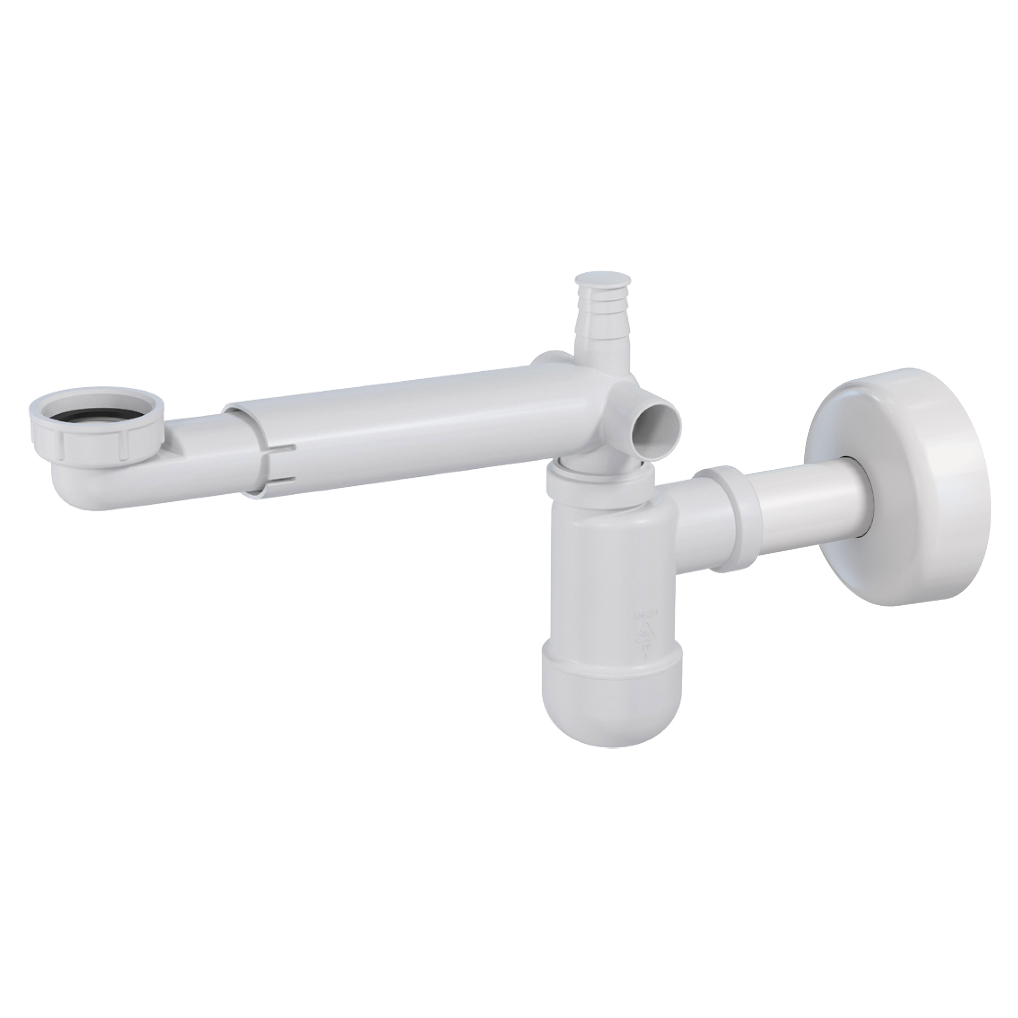 Vattenlås Space-Saver Lux Vit till Kommod