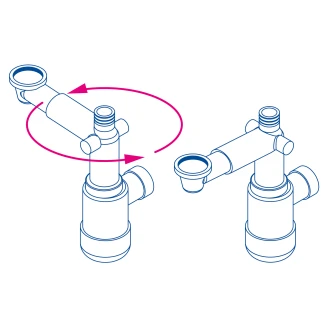 Vattenlås <strong>Space-Saver Lux</strong> Vit till Kommod