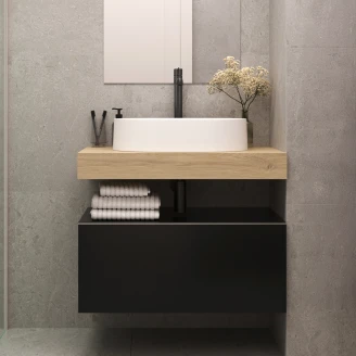 Skåp <strong>Elmstone</strong>  Svart Matt 80 cm