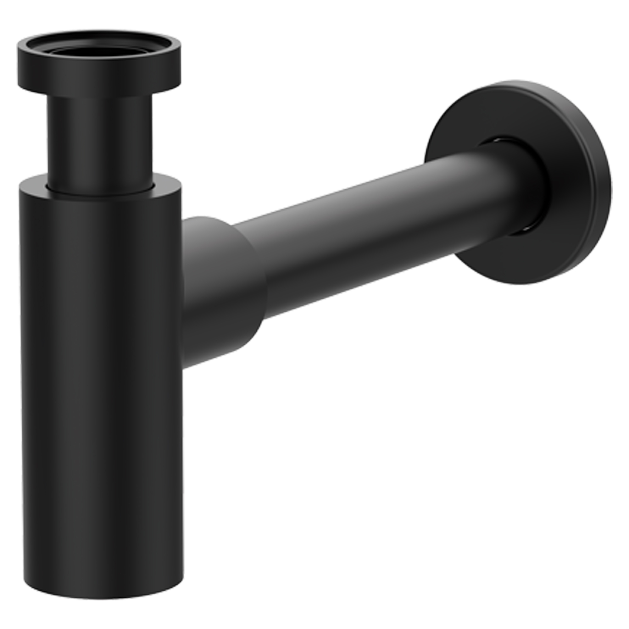 Vattenlås Metall Svart Matt