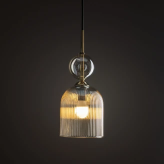 Hängande Lampa Uno Cylinder <strong>Elios</strong>  Brun Blank