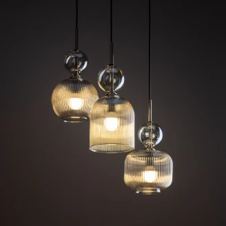 Hängande Lampa Trio Cirkel <strong>Elios</strong>  Brun Blank